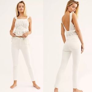 Free People White Skinny Jeans